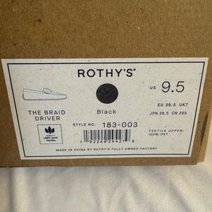 Rothy’s Braid Driver Black 9.5